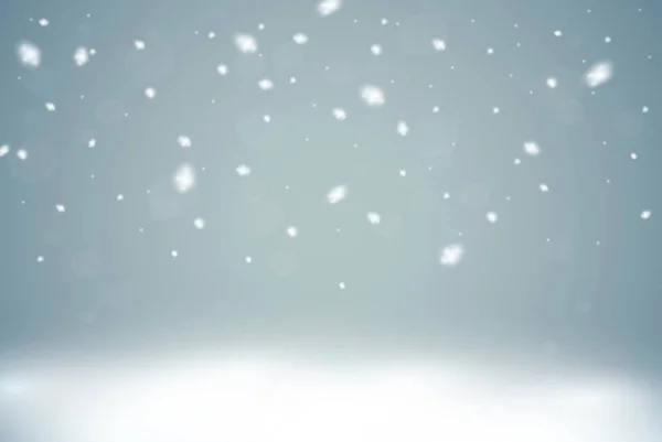 Vánoční svítící transparentní krásný sníh izolované na průhledné pozadí. Vločky, sněžení. sněhová vločka vektor. — Stockový vektor