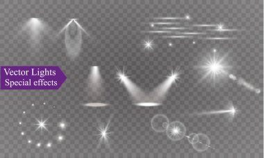 saydam bir arka plan ışığı efekti, üzerinde yıldız vektör çizim. Sparkles ile patlama.