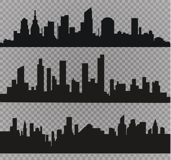 Die Silhouette der Stadt im flachen Stil. moderne Stadtlandschaft.Vektorillustration. — Stockvektor