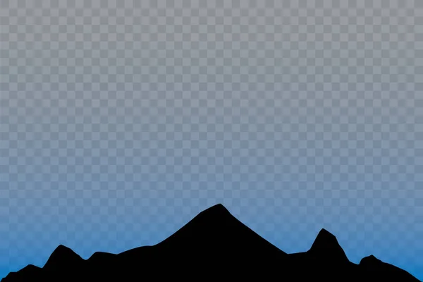 Pozioma panorama piękny wschód słońca w górach. Ilustracja wektorowa — Wektor stockowy