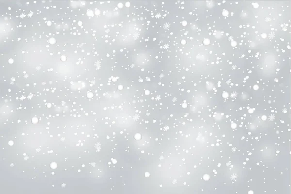Copos de nieve cayendo realistas. Aislado sobre fondo transparente. Ilustración vectorial, eps 10 — Archivo Imágenes Vectoriales