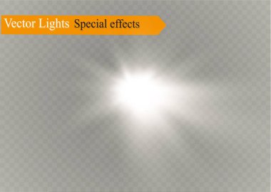 saydam bir arka plan ışığı efekti, üzerinde yıldız vektör çizim. Sparkles ile patlama.