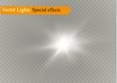 saydam bir arka plan ışığı efekti, üzerinde yıldız vektör çizim. Sparkles ile patlama.