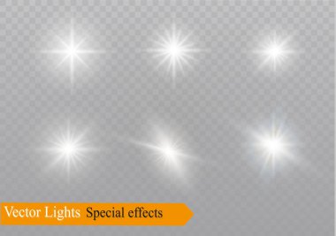 saydam bir arka plan ışığı efekti, üzerinde yıldız vektör çizim. Sparkles ile patlama.