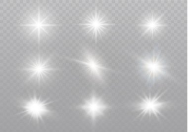 saydam bir arka plan ışığı efekti, üzerinde yıldız vektör çizim. Sparkles ile patlama.