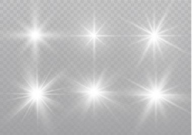 saydam bir arka plan ışığı efekti, üzerinde yıldız vektör çizim. Sparkles ile patlama.