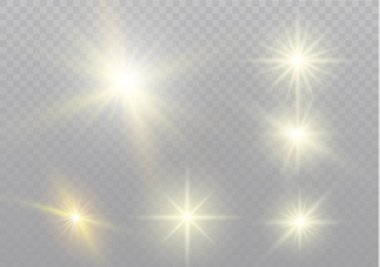 saydam bir arka plan ışığı efekti, üzerinde yıldız vektör çizim. Sparkles ile patlama.