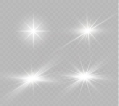 saydam bir arka plan ışığı efekti, üzerinde yıldız vektör çizim. Sparkles ile patlama.