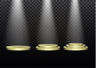 Parlak lights.spotlight.lighting.vector çizim ile inscription.podium kazananlar ile koyu arka plan güzel podyumda