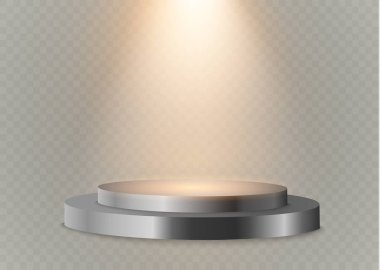 parlak lights.spotlight.lighting.vector illustration.attention ile kazananların şeffaf background.the podyum podyum