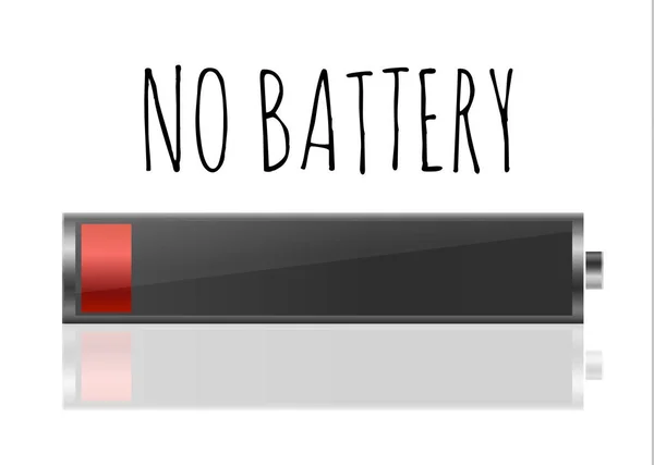 Batteriladdare med finger låga batterier och indikatorer, hög vektorillustration isolated.vector — Stock vektor