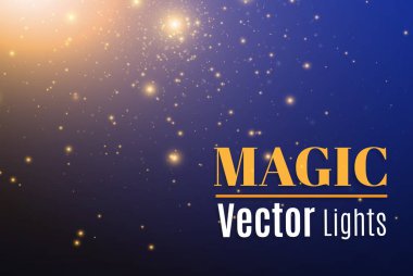 Mavi kıvılcım ve glitter özel ışık efekti yıldız. Sihirli toz parçacıklarının köpüklü. Işık parlama özel efekt ile ışınları ışık ve sihirli parıldıyor. Kızdırma şeffaf vektör, patlama, glitter