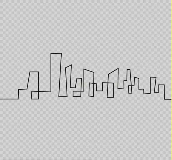 La silhouette de la ville dans un style plat. Illustration moderne de paysage urbain.vectoriel . — Image vectorielle