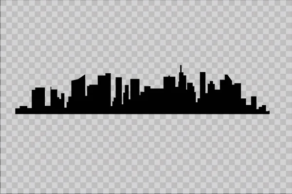 Die Silhouette der Stadt im flachen Stil. moderne Stadtlandschaft.Vektorillustration. — Stockvektor