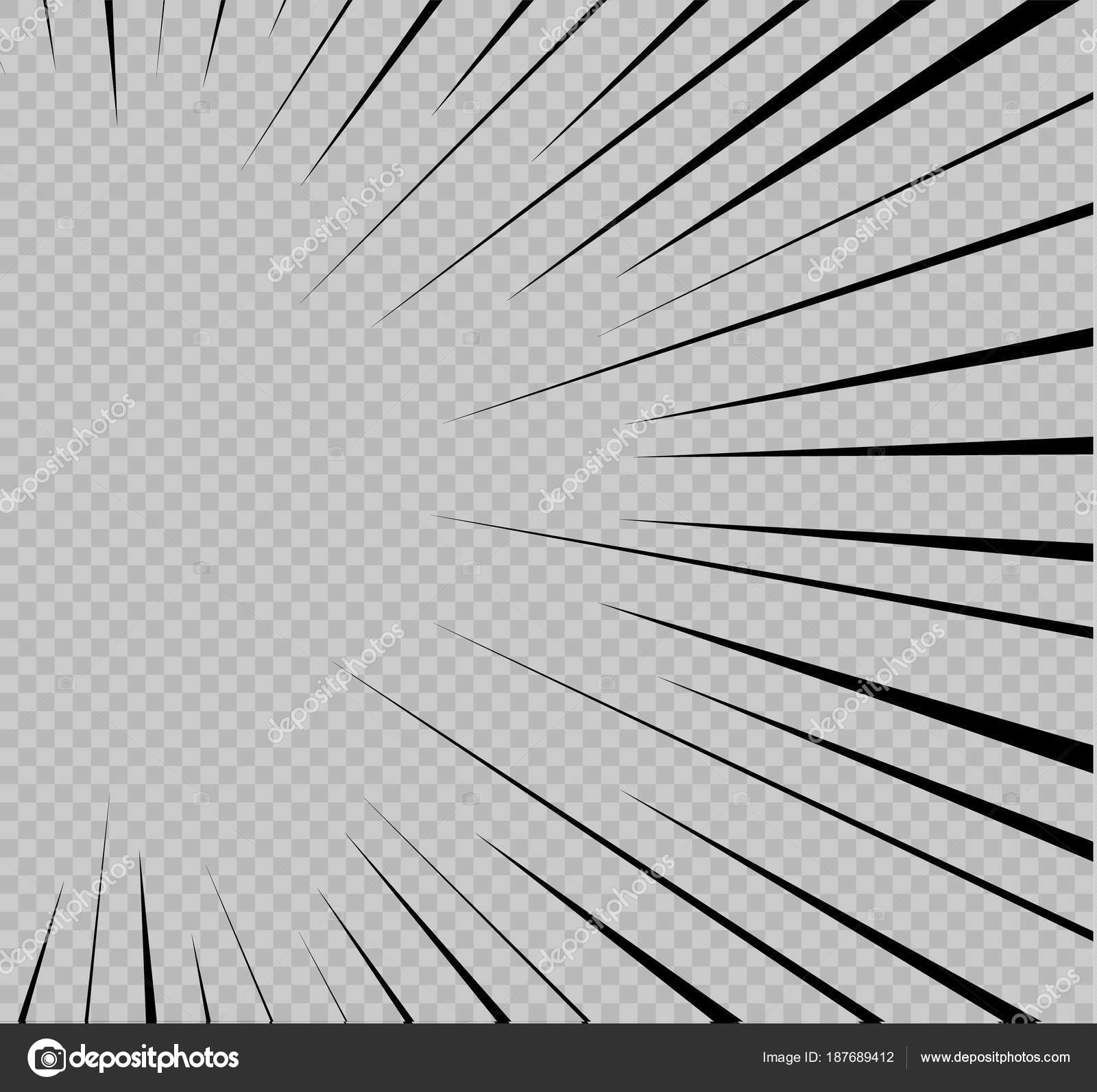 Speed lines isolated set. Comics motion lines for fast moving object or  moving quickly person. Black lines on white background Stock Vector by  ©klerik78 189550838