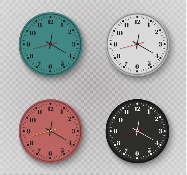 Horloge murale. Modèle de conception en gros plan vectoriel. La mise en page pour l'image de marque et la publicité isolée.Belle et originale minuterie sur un fond transparent. Conception vectorielle des éléments — Image vectorielle