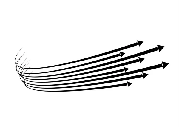 İzole hız çizgi kümesi. Tasarımınızı hareketi etkisi. Saydam bir arka plan üzerinde siyah çizgiler. Uçan particles.vector resimde. İleri hareketi — Stok Vektör