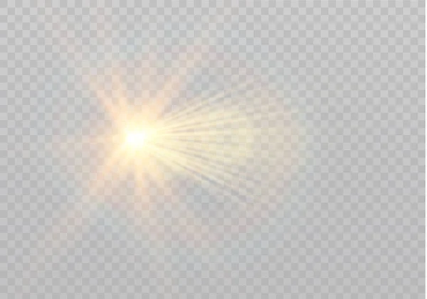 Vektör şeffaf güneş ışığı özel lens flare ışığı efekti. Noel soyut desen. Sihirli toz parçacıklarının köpüklü — Stok Vektör