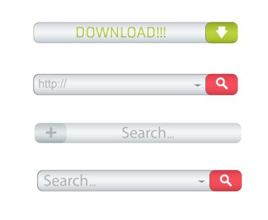 Beyaz arka plan üzerinde izole arama çubuğu. Vektör internet arama için şablon. Örümcek ağı dalga köpüğü arabirimi