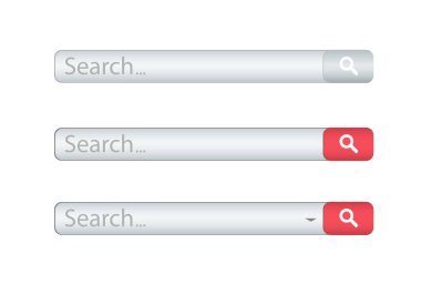 Beyaz arka plan üzerinde izole arama çubuğu. Vektör internet arama için şablon. Örümcek ağı dalga köpüğü arabirimi