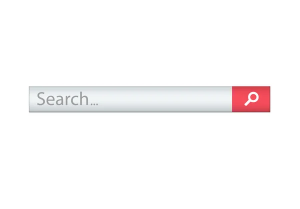 Barra de búsqueda aislada sobre fondo blanco. Plantilla vectorial para búsqueda en Internet. Interfaz de navegación web — Vector de stock