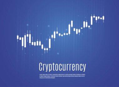 Cryptocurrency grafiği. grafik ve analitik şifreleme. vektör çizim.
