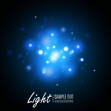 Altın kızdırma parçacıklar bokeh. Glitter etkisi. Sparkles ile patlama. Altın pırıl pırıl parlayan ve yıldız. Vektör şenlikli çizim parlak parçacıklar. Yangın yıldız üzerinde şeffaf izole.