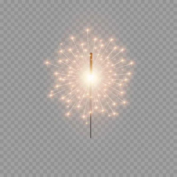 Natal brilhante sparkler — Vetor de Stock