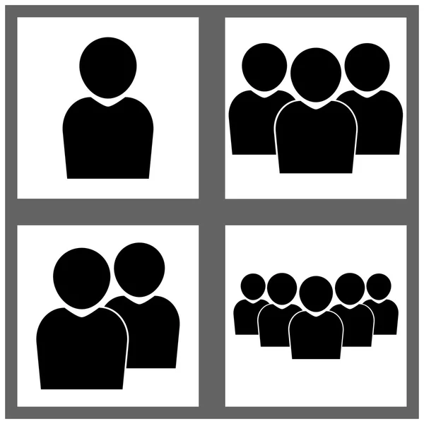 Iconos grupo personas vector — Vector de stock