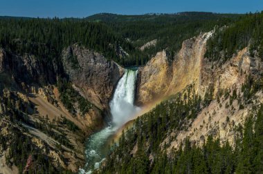 Alt Yellowstone Falls panorama, Wyoming