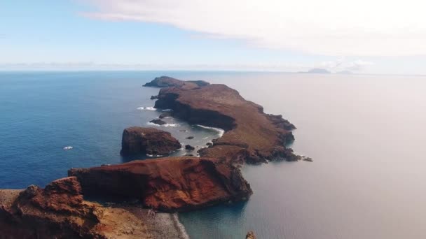 Halbinsel Sao Lourenco, Madeira, Luftaufnahme — Stockvideo