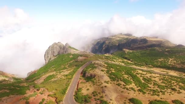 Vista panorâmica Pico do Arieiro, Vista aérea da Madeira — Vídeo de Stock