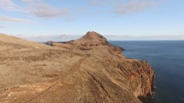 uçan yukarıda Sao Lourenco Yarımadası, Madeira, havadan görünümü