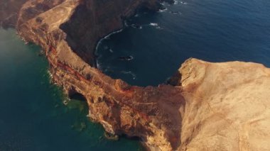 uçan yukarıda Sao Lourenco Yarımadası, Madeira, havadan görünümü