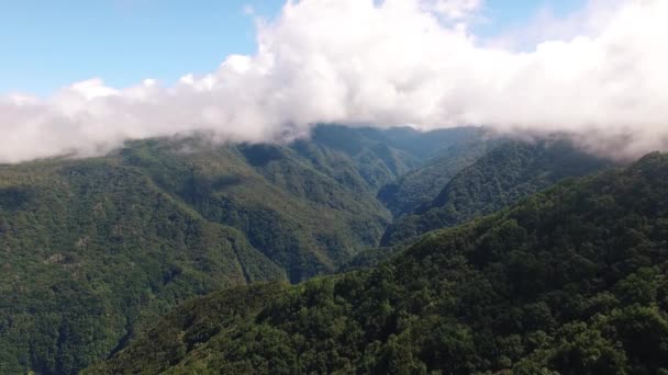 Montagne sull'isola di Madeira Portogallo vista aerea — Video Stock
