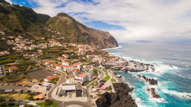 Porto Moniz Madeira Portekiz Hava görünümünü