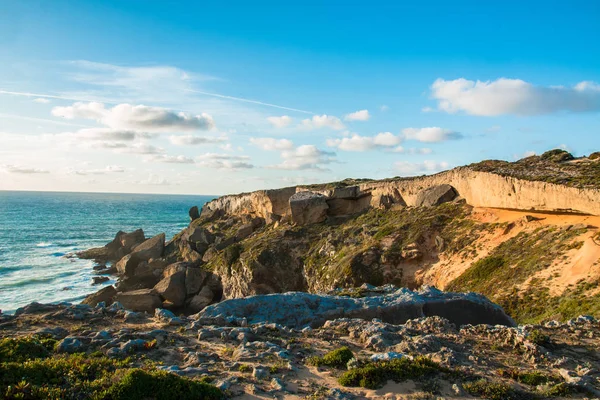 Portekiz güzel manzaralar, Fishermens iz, yollar Alentejo, Rota Vicentina hiking trail