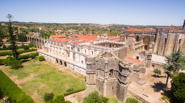 Vista aérea del monasterio Convento de Cristo en Tomar, Portugal — Foto de Stock