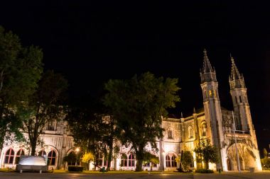Donanma Müzesi Museu de Marinha Lizbon gece, Portekiz