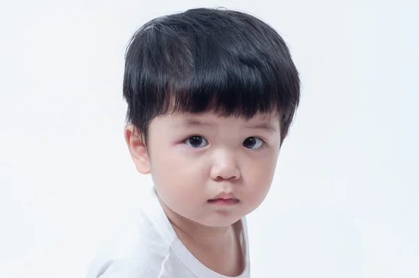 Asian boy a white background — Stock Photo, Image