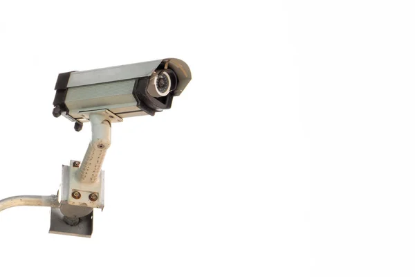 Камеры видеонаблюдения возле белого здания — стоковое фото