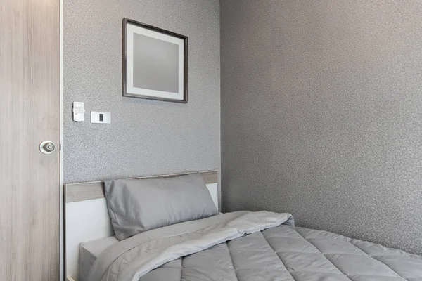 Modern bedroom design, single bed