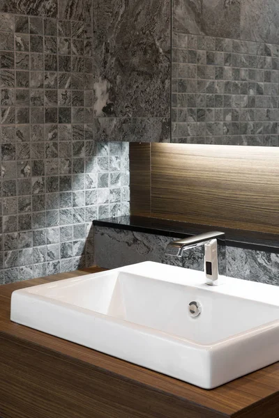 Bathroom interior with sink and faucet — Stock Photo, Image