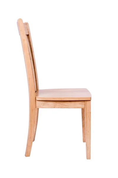 Beyaz arka planda izole edilmiş tahta sandalye — Stok fotoğraf