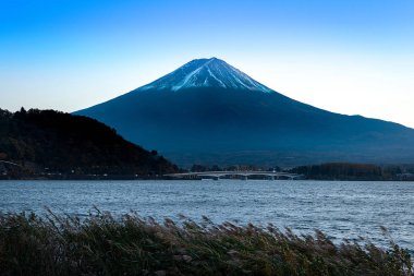 Fuji, Japonya - göl Kawaguchiko, Japonya en iyi yerlerden biri