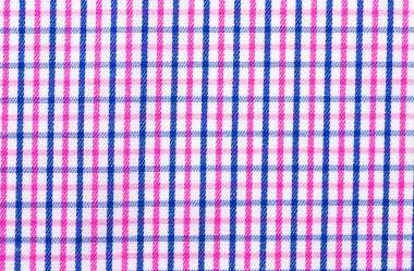 Mavi ve pembe tartan veya ekose arka plan.