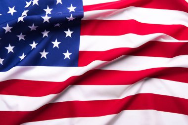 Güzel sallanan yıldız ve çizgili Amerikan bayrağı.