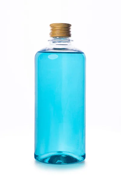 酒精清洁剂清洁剂用于白色背景的抗菌和病毒 人们用酒精洗手来防止Covid 19病毒 — 图库照片