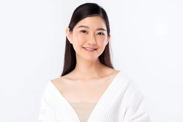 Beautiful Young Asian Woman Clean Fresh Skin Face Care Facial — Stock Photo, Image