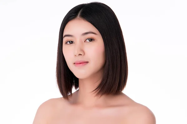 Vacker Ung Asiatisk Kvinna Med Ren Fräsch Hud Ansiktsvård Ansiktsbehandling — Stockfoto